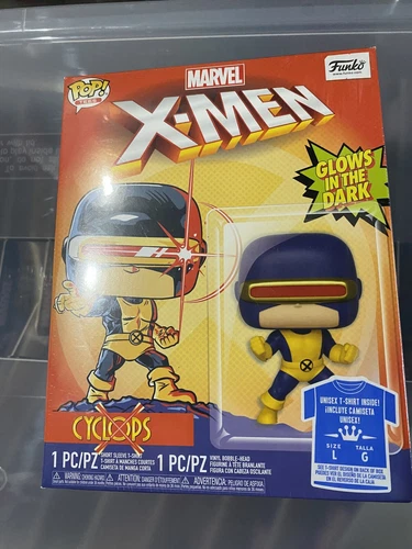 Funko Pop Cyclops X-Men #502 T-Shirt Size L Gamestop Exclusive - NEW SEALED