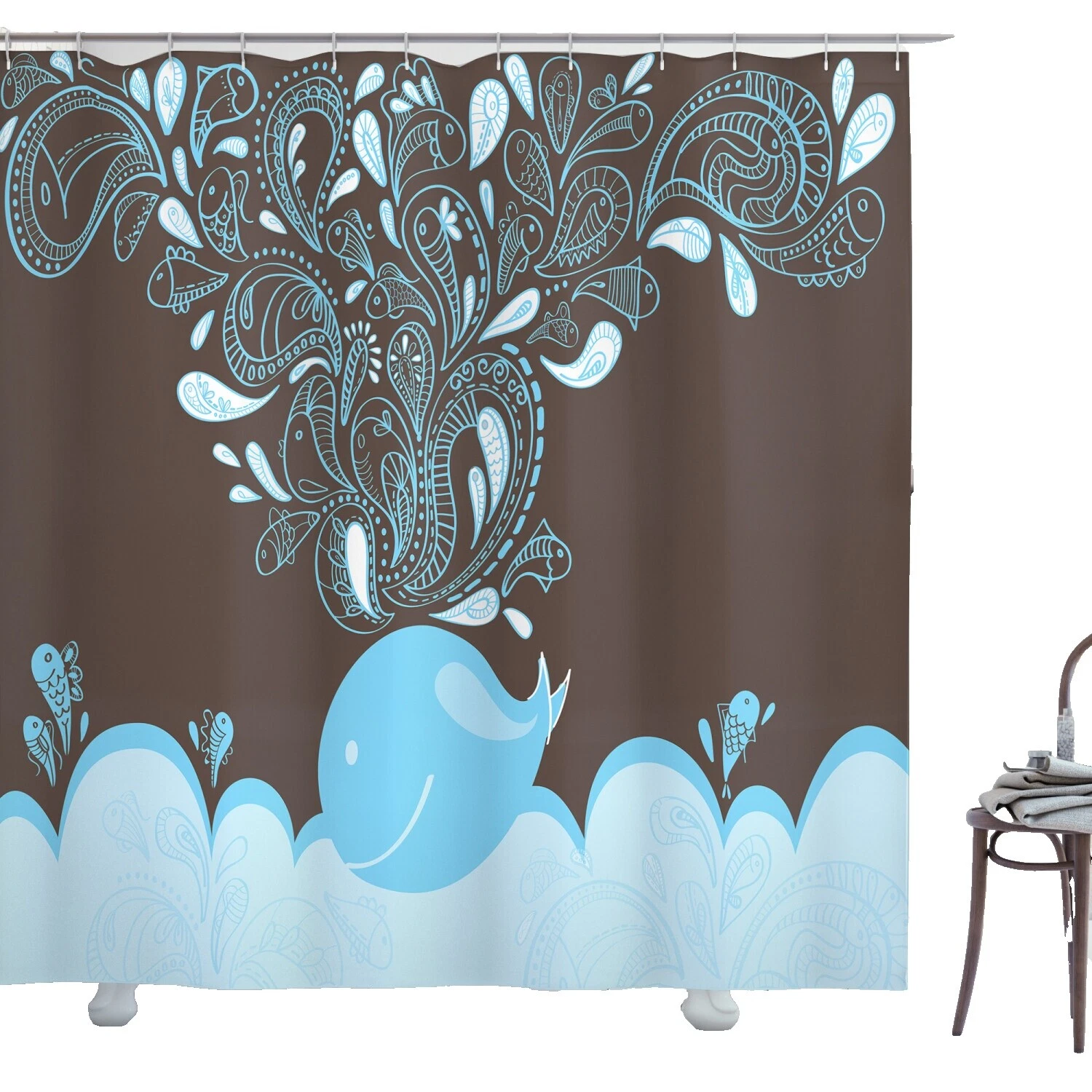 Polyester Tribal Fabric Shower Curtains