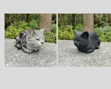 8" Napping Cat Garden Statue Garden Yard Home Decor For Cat Lover Gift