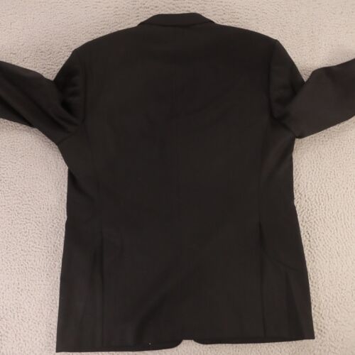 Versace Jacket XL Black Worsted Wool Serge Twill Blazer Sport Coat Nordstrom 46R - Picture 10 of 16