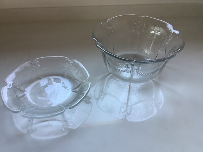 Leonardo 2 Glasschalen mit Schleifendekor