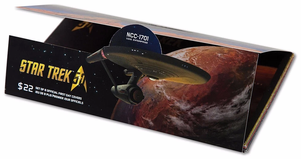 STAR TREK 50th * SEALED set of 8 FDCs Canada 2016 Foto 2 de 4