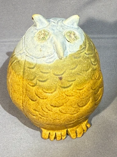Cynthia Bringle 4" Owl Figurine Whimsical Season Salt Shaker Art Pottery Signed