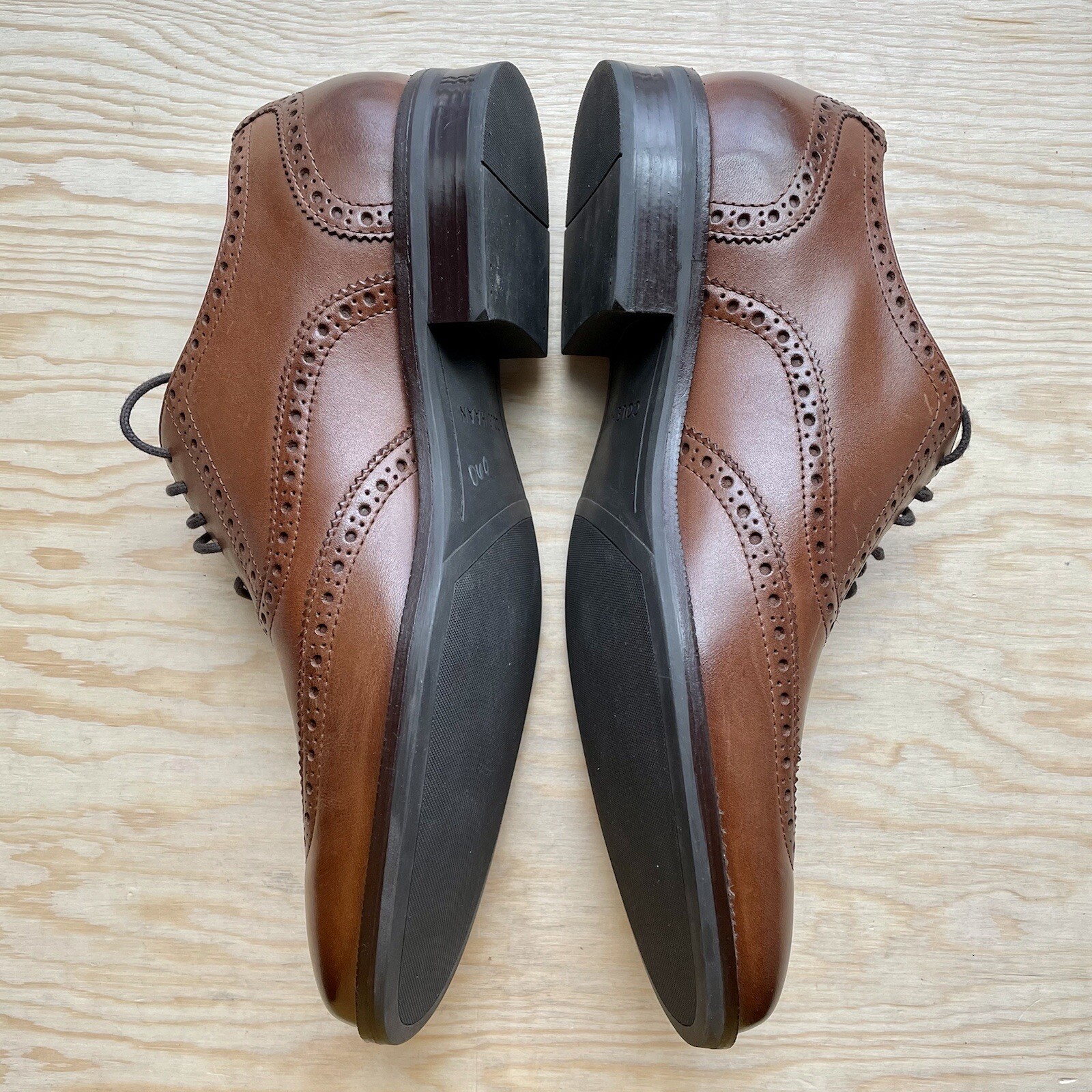 Cole Haan Oxford Wayne C30687 Wingtip Leather Mens Size 10 British 