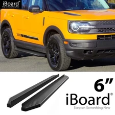 APS Running Board Black 6" Fit Ford Bronco Sport SUV 4-Door 21-25