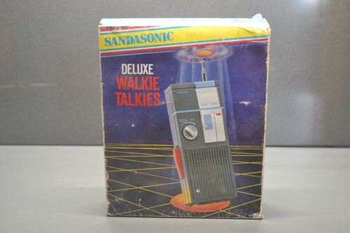 Vintage 70s sandasonic 8383 deluxe walkie talkies with morse code - Picture 2 of 5