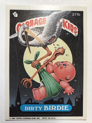 Garbage Pail Kids Topps Sticker 1987 Original 7th Series Dirty Birdie 271b