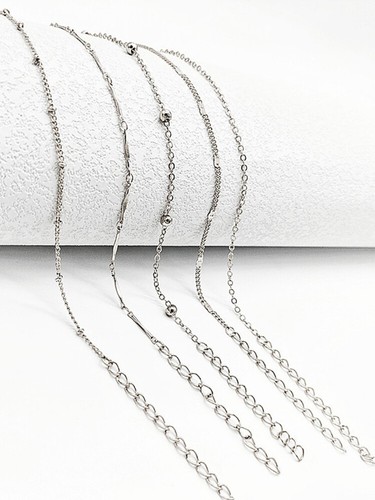 5 Teile/Set Fußkettchen Mehrlagig Perlen Fußkettchen Set Kette Strand Fuß Schmuck - Bild 12 von 19
