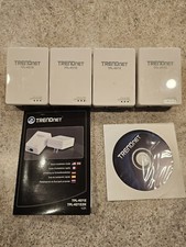  Qty: 4 Original TRENDnet TPL-401E/A 500 Mbps Powerline Ethernet AV Adapter Kit