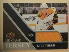 KYLE TURRIS 2020-21 Upper Deck Hockey Game Jersey Yellow Swatch #GJ-KT Preds EDM