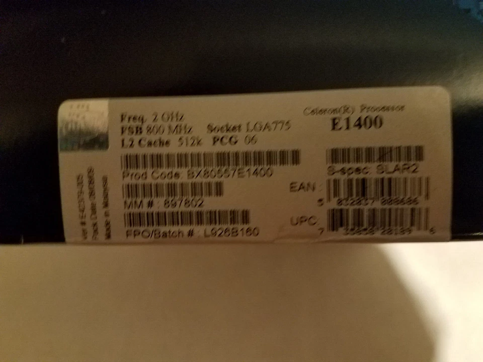 Intel Celeron E1400 512 K L2 Cache 2.0 GHz LGA 775 CPU BX80557E1400 SLAR2 - Image 2 of 3