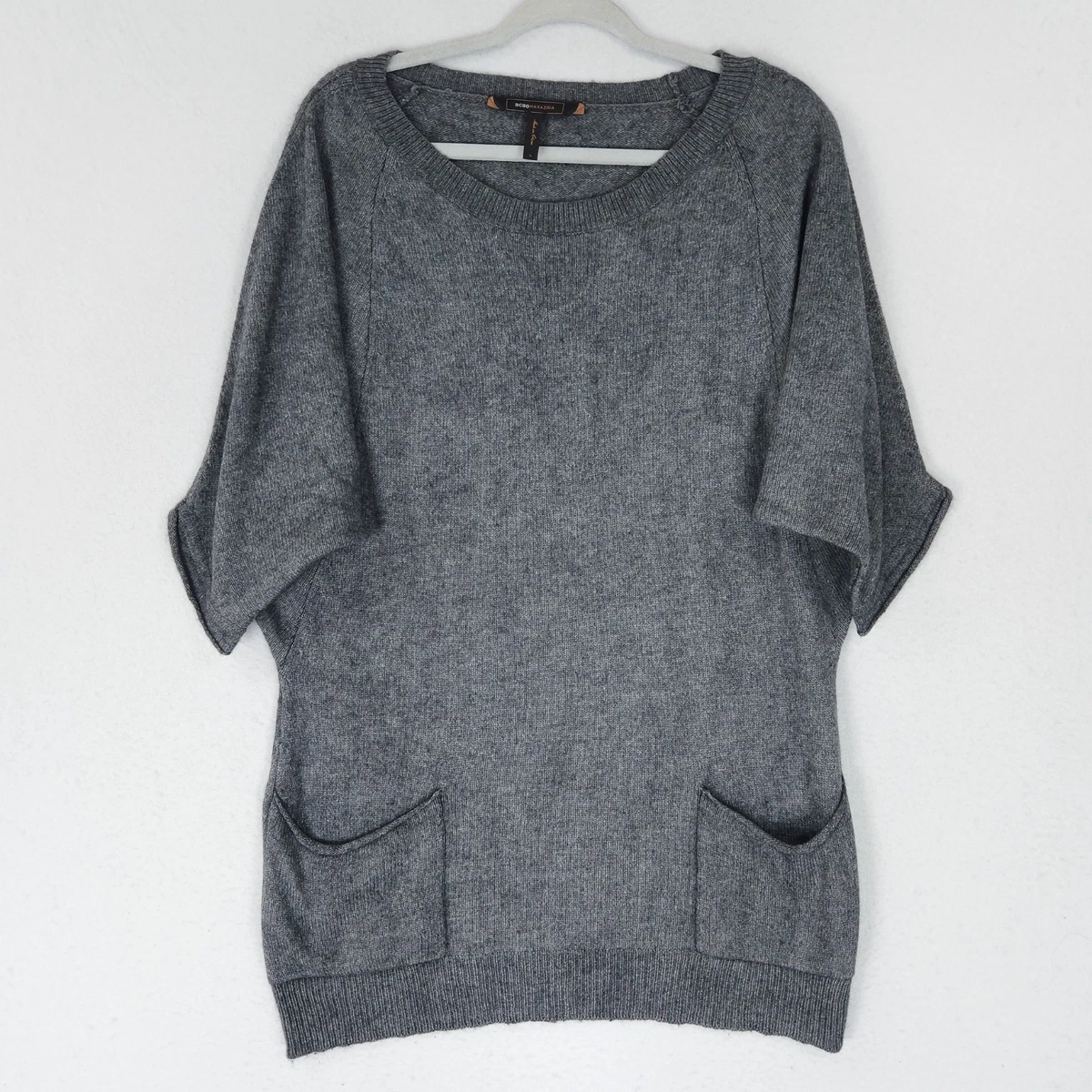 Pull En Laine BCBG Max Azria Couleur Oatmeal - Manches Courtes Col T-neck - Taille M - Neuf Avec étiquettes