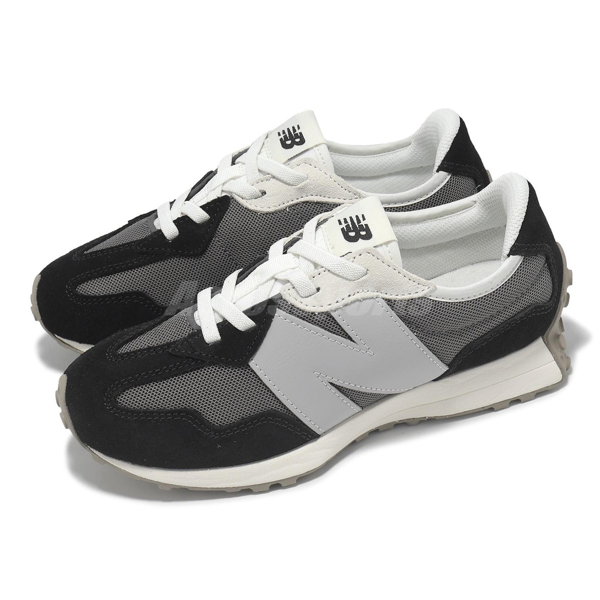 New Balance 327 Wide NB Grey Black Kids Preschool Casual Shoes