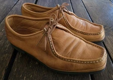 VTG Mason's Deerskin Moc Toe Shoe Mens 12 E Made in USA Bourbon Brown PREOWNED 