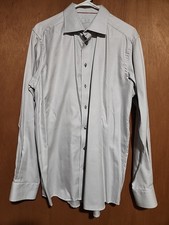 Eton Contemporary 17/43 Mens Gray Dress Shirt Long Sleeve EUC