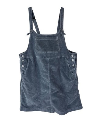 American Eagle Womens Gray Corduroy Overall Dress size XL Casual