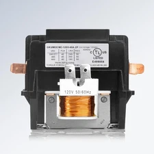 120V AC Contactor 2 Pole, 40Amp, Definite Purpose Relay for HVAC & Compressor