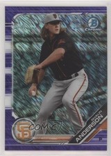 2019 Bowman Chrome Prospects Purple Shimmer Refractor Shaun Anderson uk2