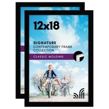 12x18 Poster Frame with Shatter-Resistant Glass - Set of 2 - Signature Collec...