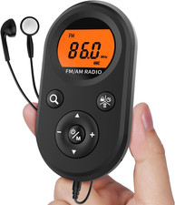 AM FM Portable Radio,Personal Pocket Radio Rechargeable with Best Reception,Long