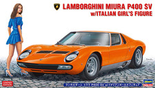 Hasegawa 20423 1971 Lamborghini Miura P400 Sv W Girl Figure Model Kit 124