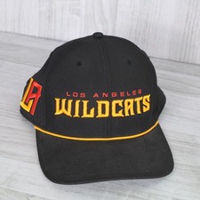 XFL '47 Clean Up Adjustable LA Wildcats Script Black Cap Football OSFA