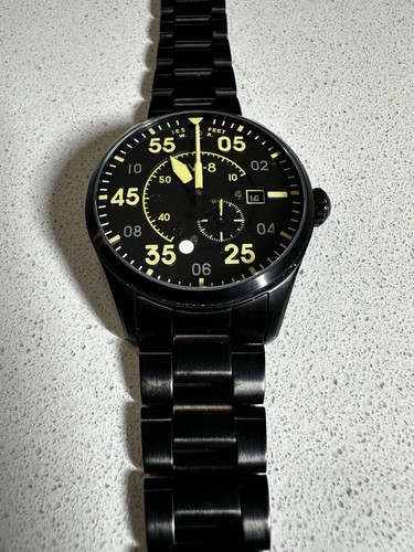 AVI-8 Watch Midnight Chrome Spitfire Type 300 Automatic. - Picture 2 of 6