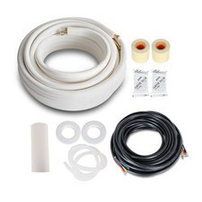 White 1/4" - 3/8" Dia. 50 Feet Install Kit For Mini Split Heat Pump Systems