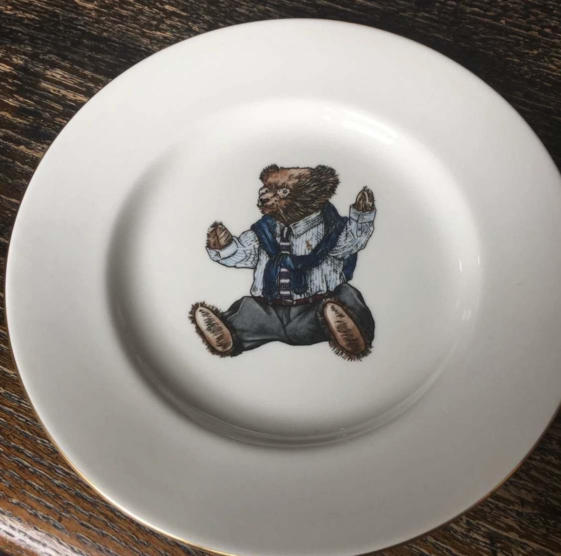 Ralph Lauren x Wedgwood Collaboration Plate POLO BEAR TEDDY BEAR 