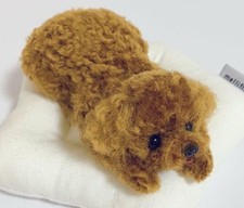 Handmade Wool Felt Dog Figurine Japan