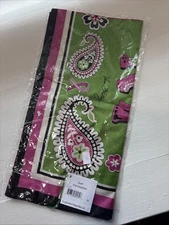 Vera Bradley Pure Silk Scarf Breast Cancer Awareness Elephants NWT!!   27"