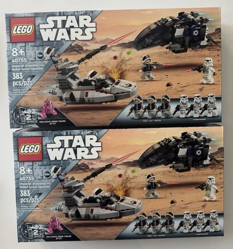 2x LEGO 40755 Star Wars Imperial Dropship vs. Rebel Scout Speeder | NEW | SEALED