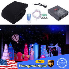 3 4 M Led Backdrop Curtain White  Blue Starlight Background Stage Curtain