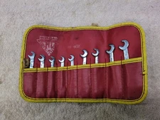 Indestro Super SAE 4 Way Angle Open End Ignition Wrench Set No. 888 Vtg USA 