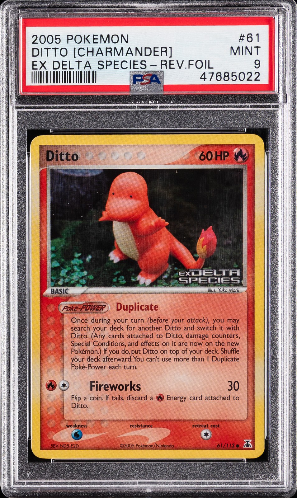 Ditto Charmander Reverse Holo #61