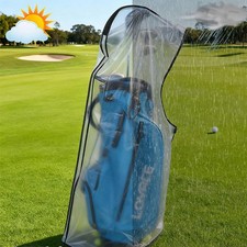 Waterproof Golf Bag Rain Cover Transparent PVC Dustproof Hood for Golf Clubs