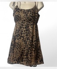 Wild Honey Shoulder Tie Leopard Print Mini Dress, Women’s Size XS