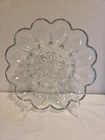 Vintage Anchor Hocking Clear Glass Deviled Egg 9 1/2" Serving Plate