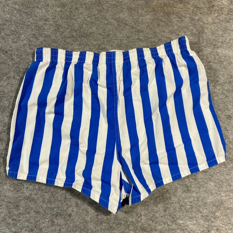 Vintage SPEEDO Men's Deadstock SWIM Trunks Shorts Blue White Stripe Size Medium - Image 2 of 4
