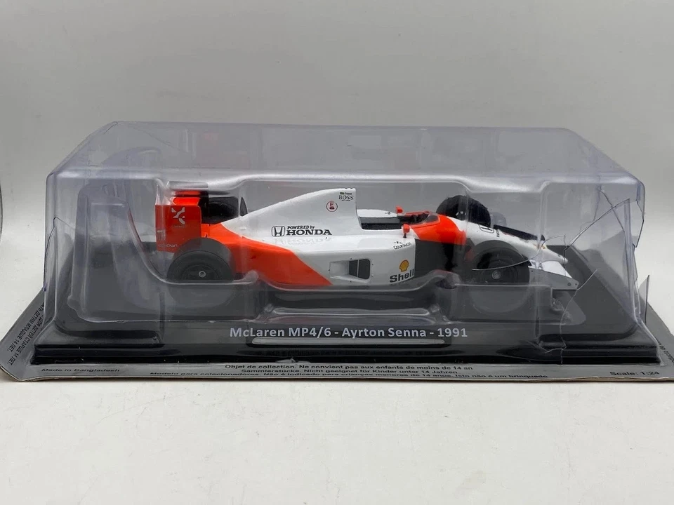 1:24 1991 Ayrton Senna -- World Champion -- #1 McLaren MP4/6 -- Atlas/Edicola F1 - Image 2 of 2