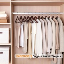 Premium Lotus Wood Hangers With Notches For Suits Jackets Shirts