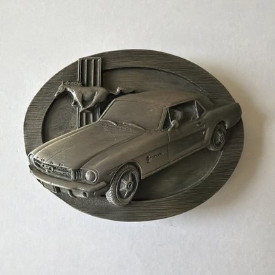 Vintage Siskiyou Belt Buckle Ford Mustang Belt 1987 Made In USA