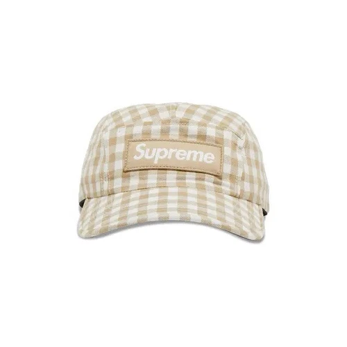 #154 155 OS TRÈS RARE Casquette de camp en sergé vichy suprême marron SS23