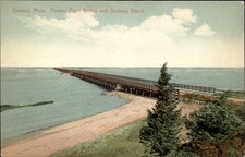 Duxbury MA Powder Point Bridge c1900s-10s Vintage Postcard