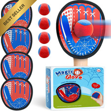 Toss and Catch Ball Game Set Toddler Baseball Glove Beach Yard Kids Outdoor Toys