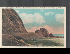 c1920's Dragon Rock on Santa Monica to Oxnard Blvd Roosevelt, Calif. Postcard C3