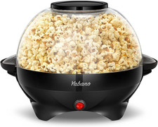 Yabano Popcorn Maker Machine, 5L Popcorn Popper, Nonstick Plate, Electric Stirri