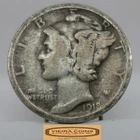 1918-D Mercury Silver Dime - #C58493NQ