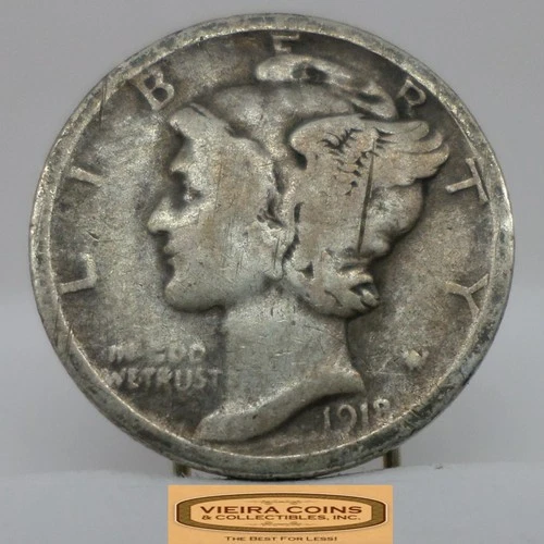 1918-D Mercury Silver Dime - #C58493NQ