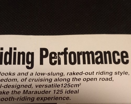 Suzuki GZ125 Marauder Sales Brochure / Poster - Picture 3 of 5